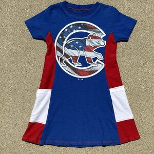 Chicago Cubs MLB Baseball Handmade reworked toddler 3t tunic t shirt dress